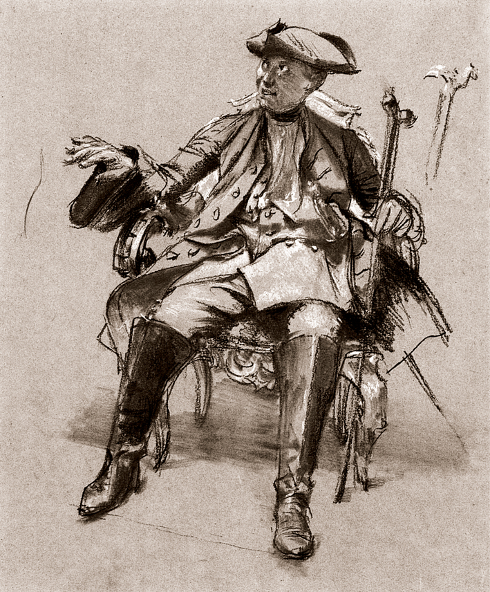  Adolpyh Von Menzel —— 弗雷德里克二世的模特儿习作